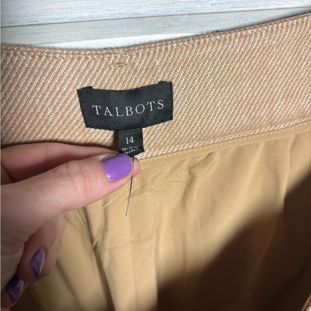 Talbots Cafe Wide Leg Textured Stretch Linen Pants Classic Timeless Flattering‎ - Picture 7 of 11